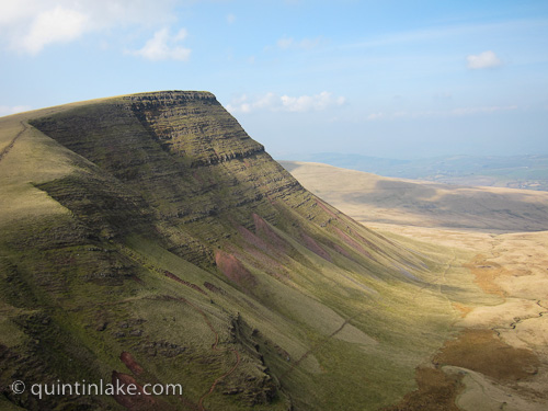 Picws Du (Bannau Sir Gaer) seen from Fan Foel, West Brecon Beacons Mountains, Wales