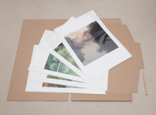 Protected in an archival polyester print storage sleeves which allows for easy handling.  A generous border allows trimming to size by the framer to allow for different mounting methods.