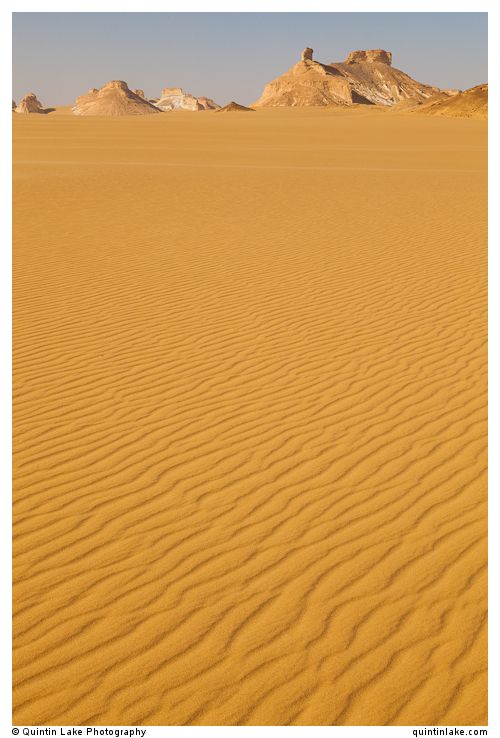 Sand ripples at the edge of the Sahara Beida (White Desert), Egypt