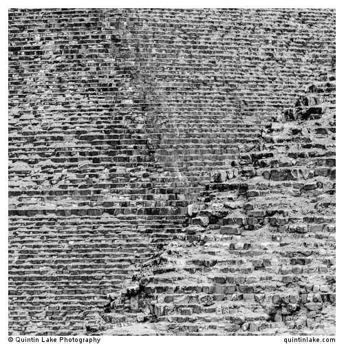 Great Pyramid of Giza behind the Pyramid of Khafre, Giza Necropo