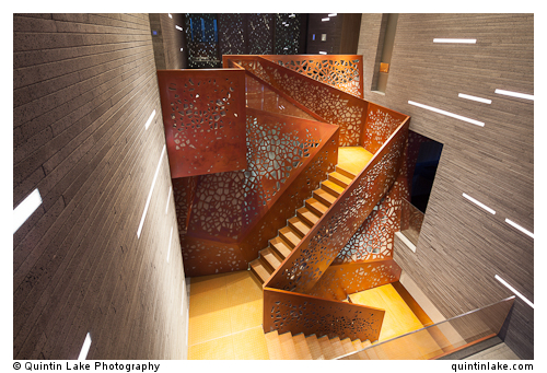 Copper staircase, Villa Mallorca. Arup