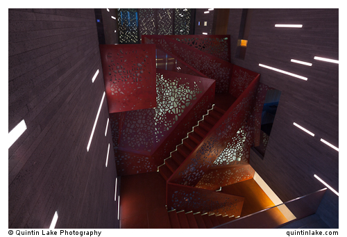 Copper staircase, Villa Mallorca. Arup