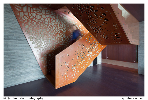 Copper staircase, Villa Mallorca. Arup