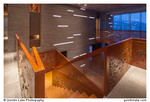 Copper staircase, Villa Mallorca. Arup