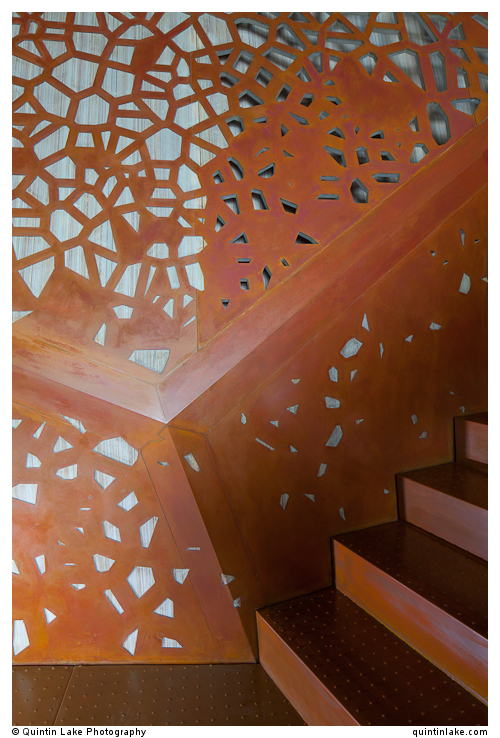 Copper staircase, Villa Mallorca. Arup