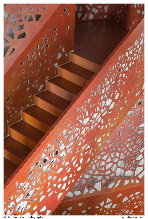 Copper staircase, Villa Mallorca. Arup