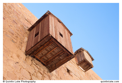 At one point in history all of the doors were sealed up, and entrance was made through a lift, which was also used to haul up supplies.