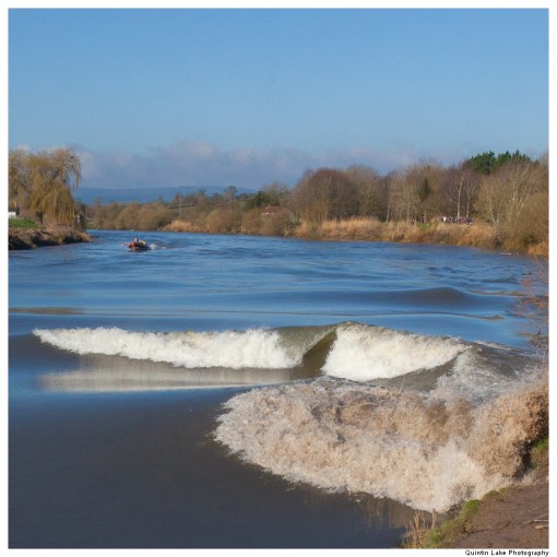 Five Star Severn Bore viewed from Minsterworth, Gloucestershire