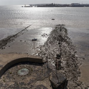Grain Tower Battery IX. Second gun mounting overlooking the Medway - access to Chatham Docks.