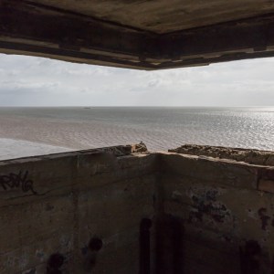 Grain Tower Battery X. Upper lookout, looking seaward.