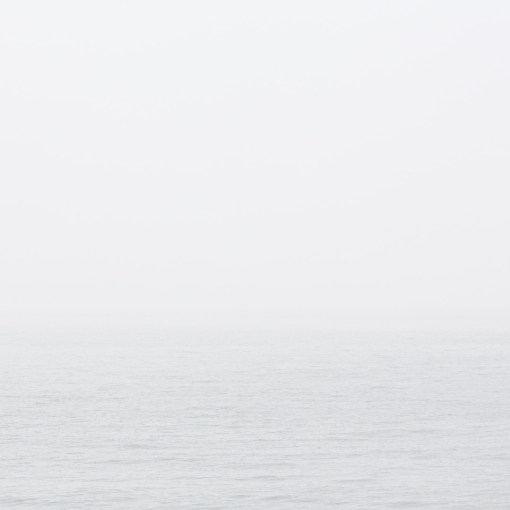 Sea fog at Friars Cliff, Dorset.