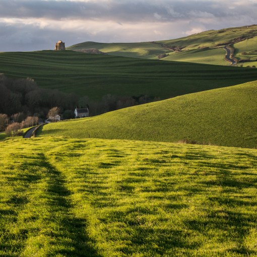 St Catherine’s Chapel from Linton Hill, Abbotsbury, Dorset.