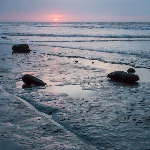 Sunrise at Bar Ledges, Charmouth, Dorset.