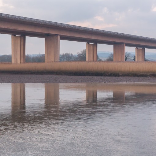M5 Exe Viaduct &amp; Exe Reedbeds Nature Reserve, Devon.