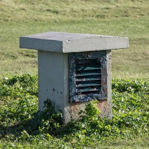 Air vent, Cold War nuclear bunker, Berry Head, Devon.