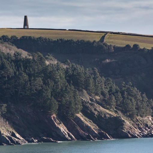 The Daymark, Kingswear. Built in 1864 as a guide for mariners to the position of the harbour entrance, Devon.