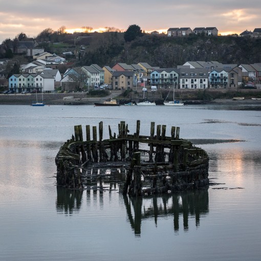 Hulk of Timber Lighter 'Arthur', Hooe Lake, Plymouth, Devon.