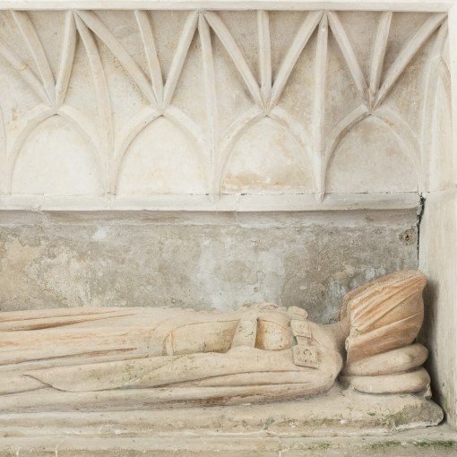 Tomb-chest of Lady Emmeline Dawney c 1375, Church of St Mary, Sheviock, Cornwall.