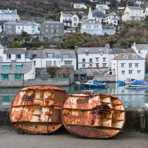 Trawler doors, Polperro, Cornwall.