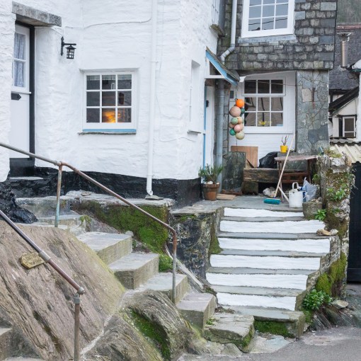 Cottage steps, Polperro, Cornwall.