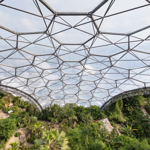 Internal structure, Rainforest Biome, Eden Project, Cornwall.