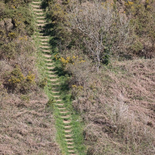 South West Coast Path at Silvermine Point, Cornwall.