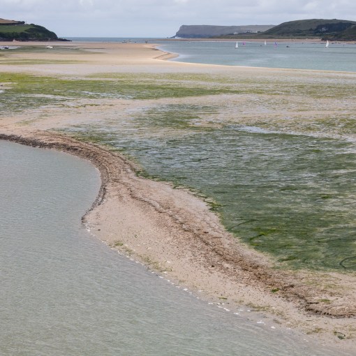 Padstow Bay from the River Camel, Cornwall.