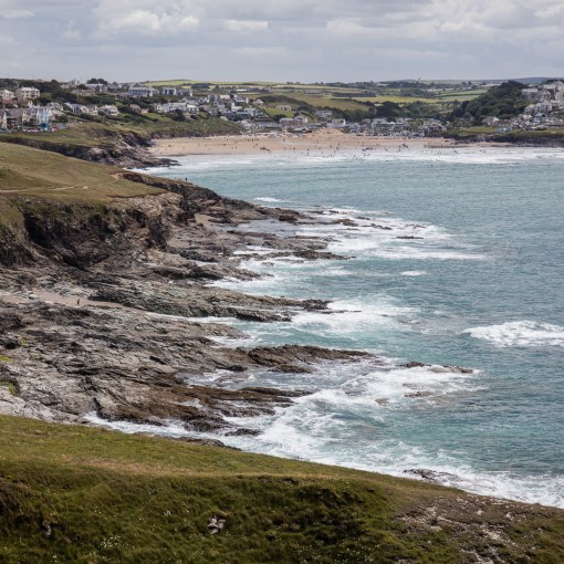 Polzeath from Pentire Point, Cornwall.