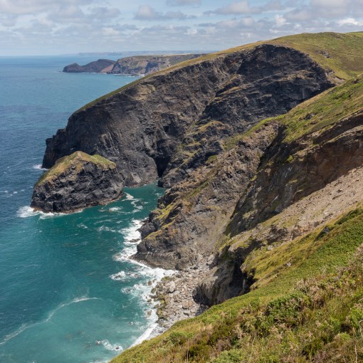 Gull Rock and Buckator cliff, Cornwall.