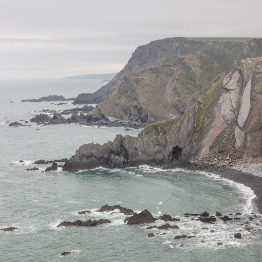 Vicarage Cliff from Higher Sharpnose point, Cornwall.