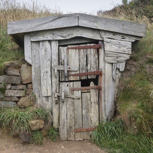 Hawker’s Hut, where clergyman Robert Stephen Hawker (1803 – 1875) spent many hours writing poems and smoking opium, Cornwall.