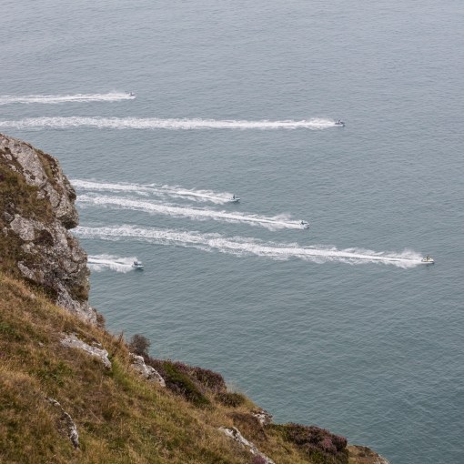 Jet Skiers from Highveer Point, Exmoor, Devon.