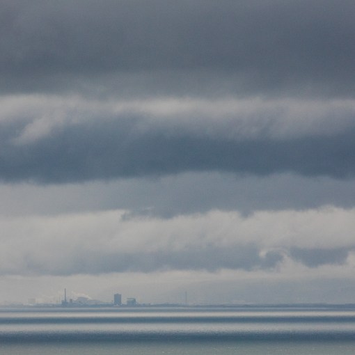 Tata Steelworks, Port Talbot, Wales from Culbone Hill, Somerset.