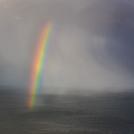 Rainbow above the Bristol Channel, from North Hill, Minehead, Somerset.
