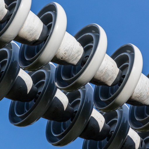 Ceramic insulator string, Hinkley Point, Somerset.