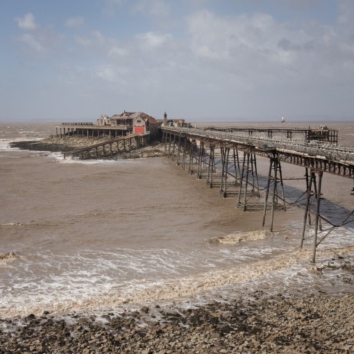 Derelict Birnbeck Pier, Weston-super-Mare, Avon.