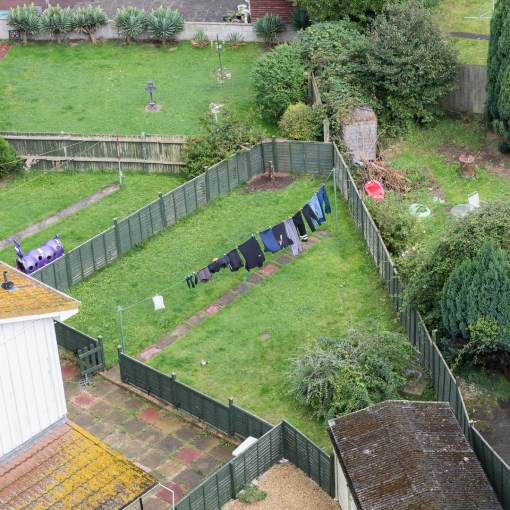Back gardens, Shirehampton, Avon.