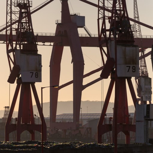 Cranes at Avonmouth Docks, Avon.