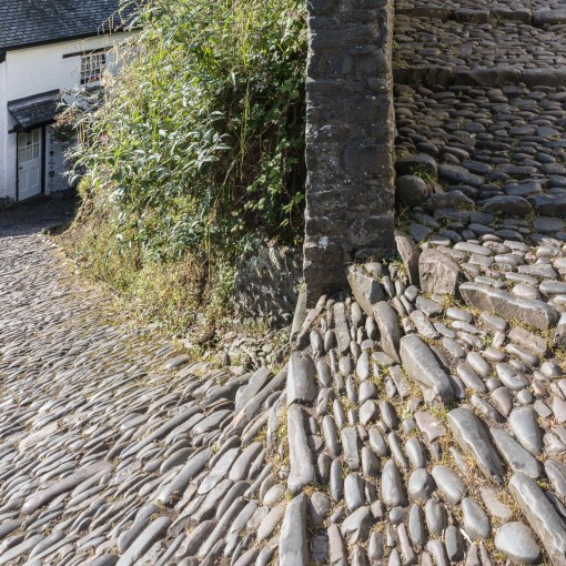 Cobbled main street, Clovelly, Devon.