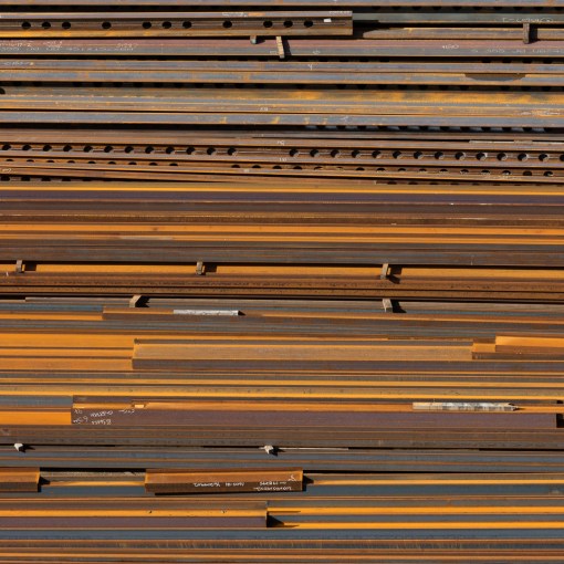 Yard, AIC (Arabian International Company) Steel, a structural steel fabricator, Newport, Gwent,