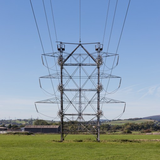 Height reducing pylon, Newport, Gwent.
