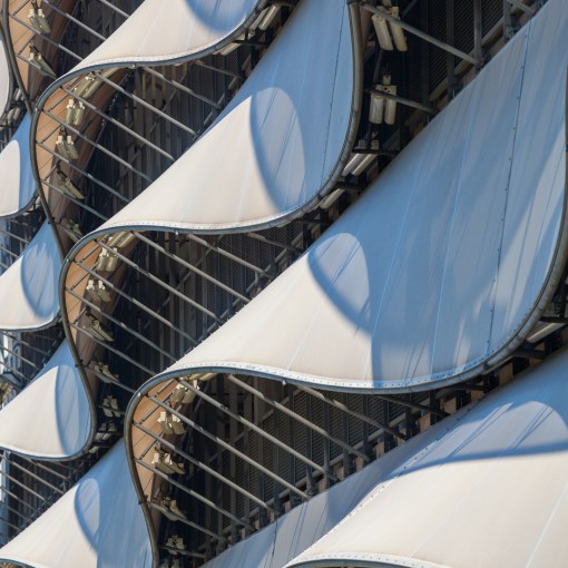 The Wave Car park, Cardiff Bay. Architect: Scott Brownrigg.