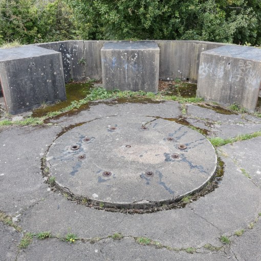 Lavernock Point WW2 anti-aircraft battery to protect the ports of the Severn Estuary, Glamorgan.