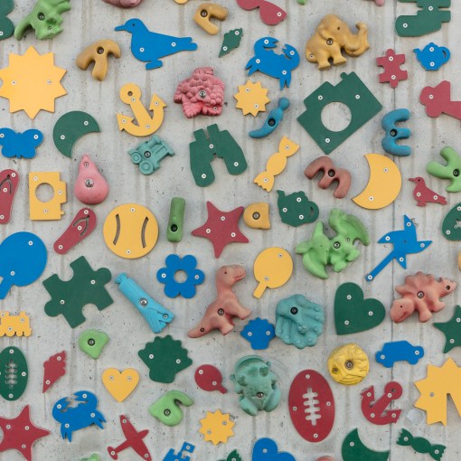 Barry Island climbing wall by artist Gordon Young, Glamorgan.