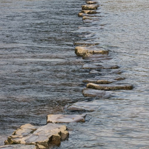 Stepping Stones, Ogmore River, Glamorgan.