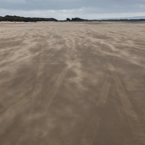 Blown sand on Weston beach, Weston-super-Mare, Avon.