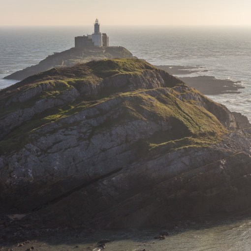 Mumbles Lighthouse, near Swansea, Glamorgan.