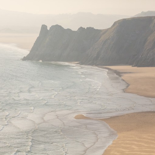 Great Tor, Threecliff Bay, Gower, Glamorgan.