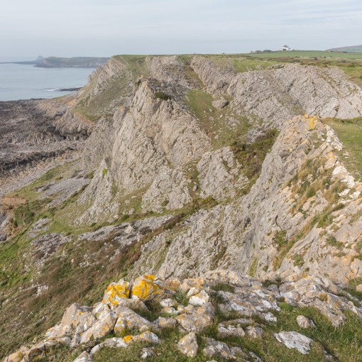 Worm’s Head from Red Chamber, Gower, Glamorgan.