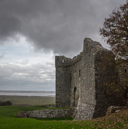 Weobley Castle, a 14th-century fortified manor house, Gower, Glamorgan.